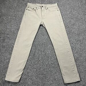 Levis Jeans Mens 31x30 Tan 502 Regular Tapered Workwear Stretch Denim